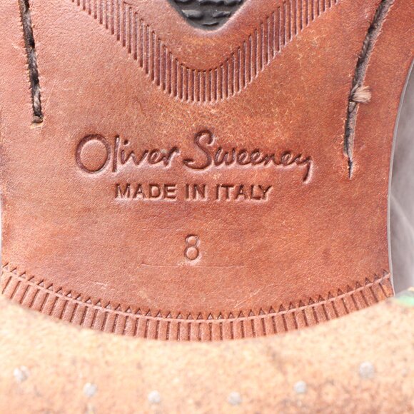 Oliver Sweeney Italy Men\'s UK 8 Brown Leather Slip On Loafers Shoes main image 8